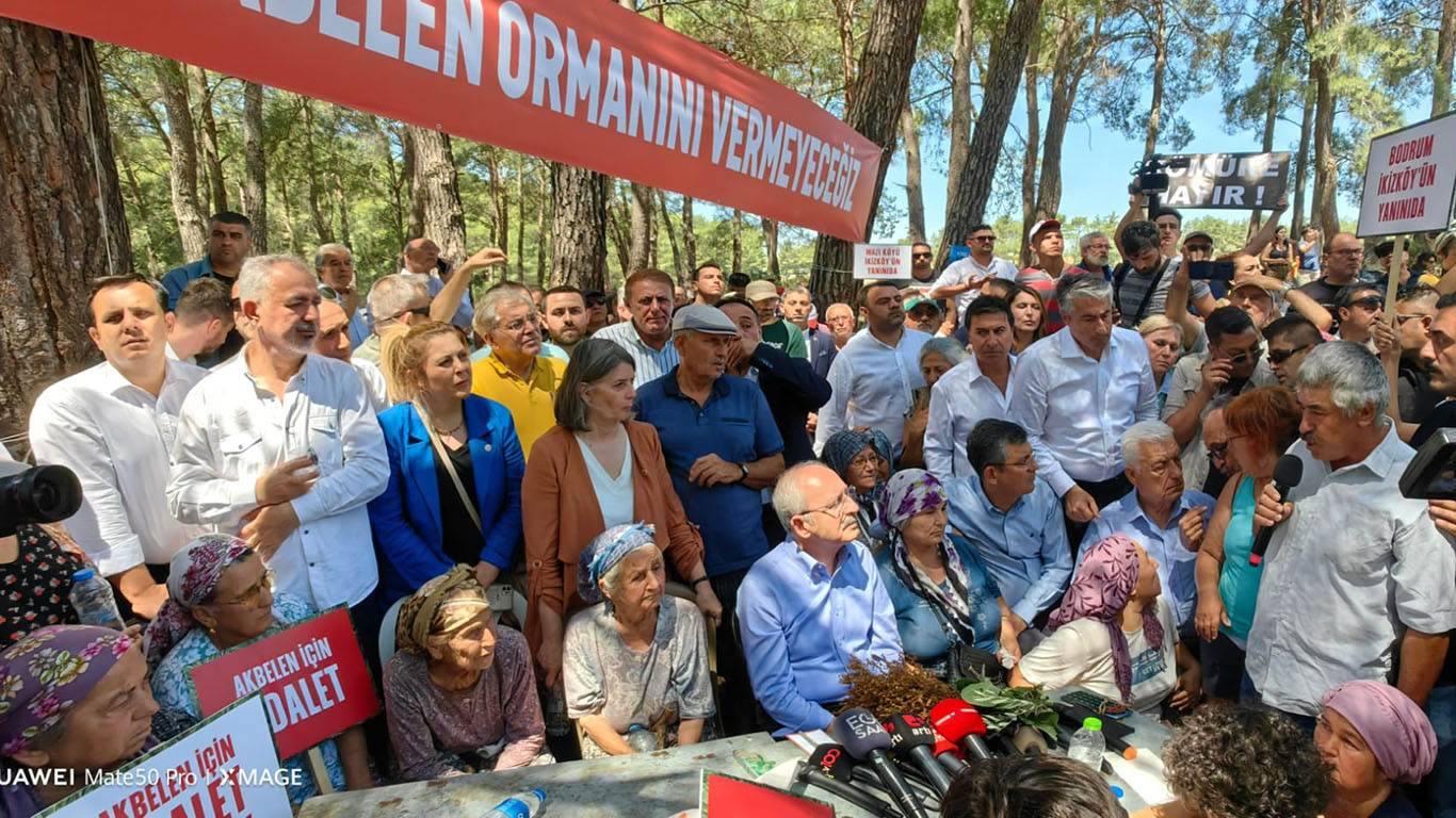 CHP Genel Başkanı Kemal Kılıçdaroğlu Akbelen'de