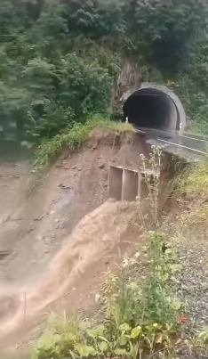 Ordu'da sağanak nedeniyle Karadeniz-Akdeniz Yolu'nda heyelan meydana geldi.