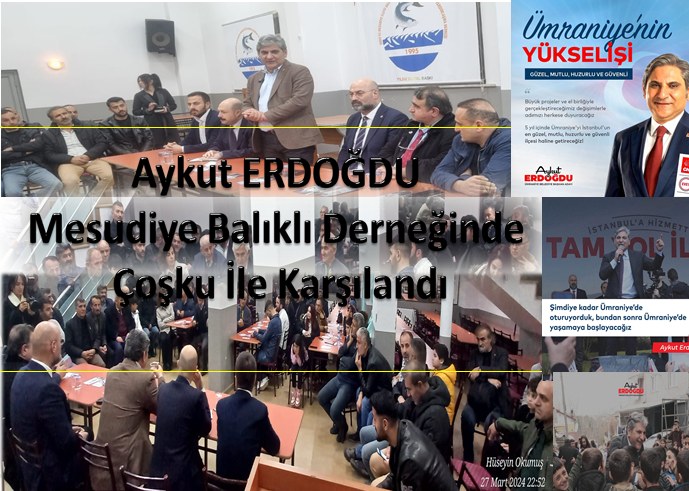 CHP Ümraniye Belediye Başkan Adayı Aykut Erdoğdu, Ümraniye de Ordu Mesudiye Balıklı Mahalle Derneğinde Kentsel Dönüşüm ve Ümraniye'deki Projelerini Mahalle Sakinlerine Anlattı