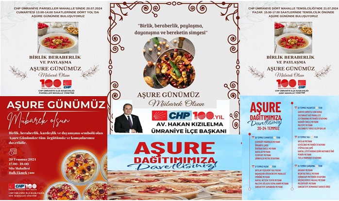 CHP Ümraniye’den Tüm Halkımıza Aşure Daveti Var .