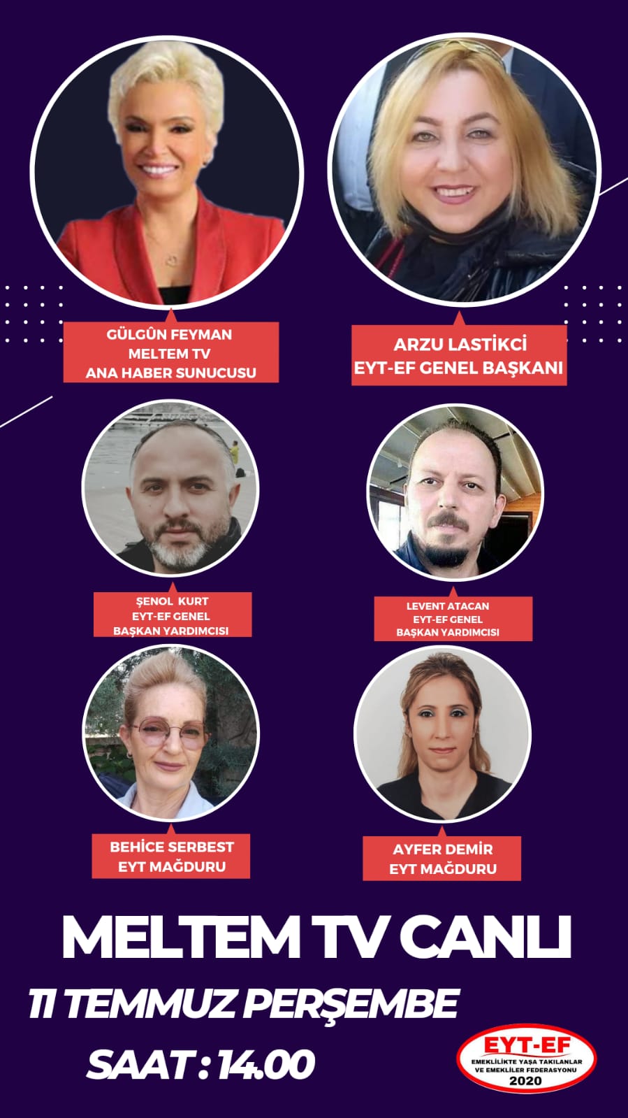 EYT VE EMEKLİLER FEDERASYONU (@EytEmeklilerFed) Genel Başkanı Sn @ArzuLastikci den Duyuru