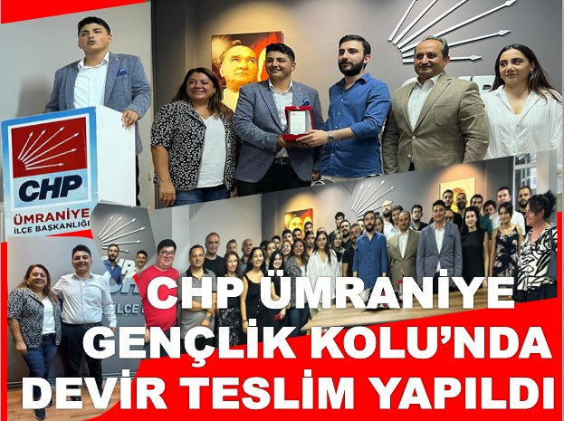 CHP Ümraniye 17. Olağan İlçe Gençlik Kongresinde kazanan Arda Yılmaz’a Sercan Arslan'dan Devir Teslim Töreni ile Devraldı .