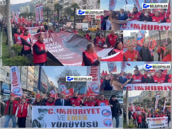 Eğitim İş’ten Bursa’da Cumhuriyet ve Emek Yürüyüşü: “Cumhuriyetimize kimseye teslim etmeyeceğiz ”dediler.