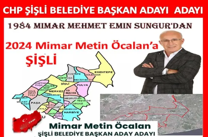 1984 Mimar Mehmet Emin Sungur'dan  2024  Mimar Metin Öcalan’a ŞİŞLİ