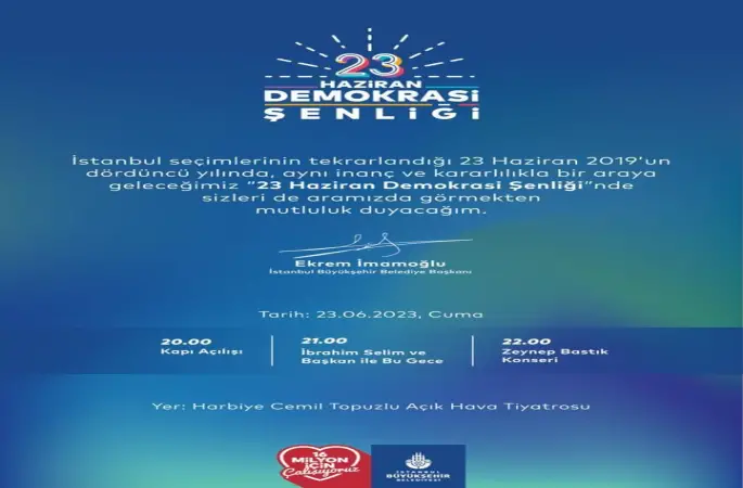 "23 Haziran Demokrasi Şenliği’ne" Davetlisiniz!