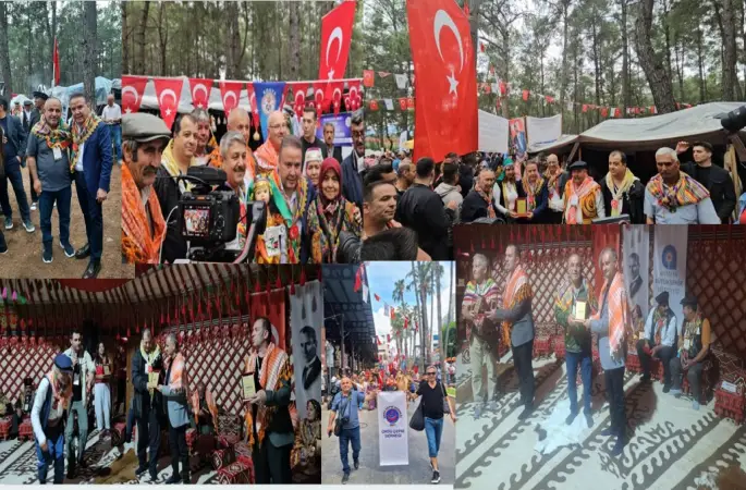 4.Uluslararası Antalya Yörük Türkmen Festivali  renkli görüntülere sahne oldu Acıpayam Dernekler Birliği 2. Başkanı Yörtürk Vakfı Denizli Şubesi YK Üyesi