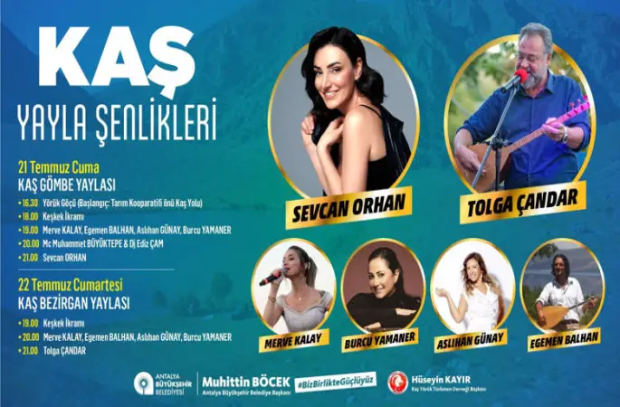 ANTALYA BÜYÜKŞEHİR BELEDİYESİ KAŞ YAYLA ŞENLİKLERİ BAŞLIYOR!