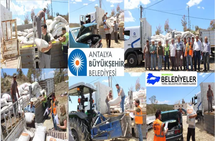 Antalya Büyükşehir’den çiftçilere gübre desteği