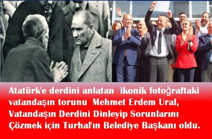 Atatürk'e derdini anlatan ikonik fotoğraftaki vatandaşın torunu başkan oldu