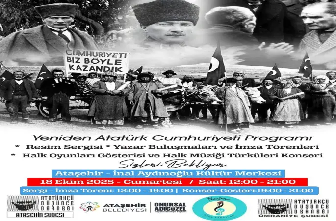 Ataürkçü Düşünce Derneği Ümraniye ve Ataşehir Şubelerinin Ataşehir’de Cumhuriyet Coşkusunu Yeniden Canlandırıyorlar.