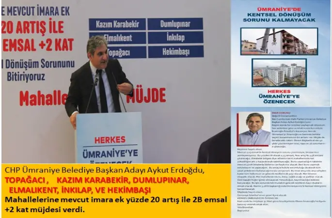 Aykut Erdoğdu’dan  Ümraniye’nin 6 mahallesine imar müjdesi