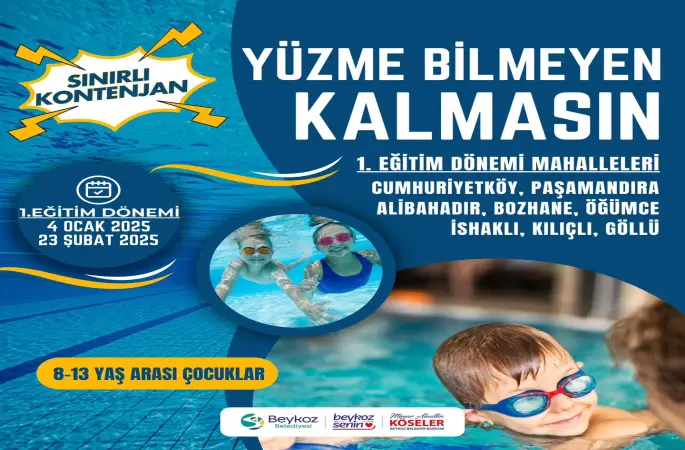 Beykoz Belediye Başkanı Köseler'in Hedefi Beykoz'da Yüzme Bilmeyen Çocuk Kalmasın