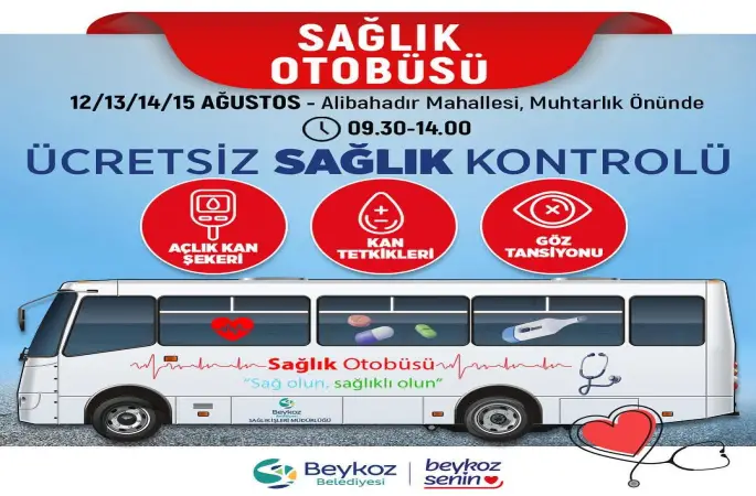 Beykoz Belediyesi Sağlık Otobüsü Alibahadır’da Ücretsiz Sağlık Hizmeti Sunuyor.