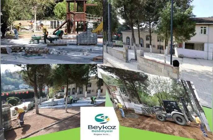 BEYKOZ BELEDİYESİ'NCE TARİHİ DERESEKİ CAMİ'Sİ TAZİYE ALANINA KAVUŞTURULDU