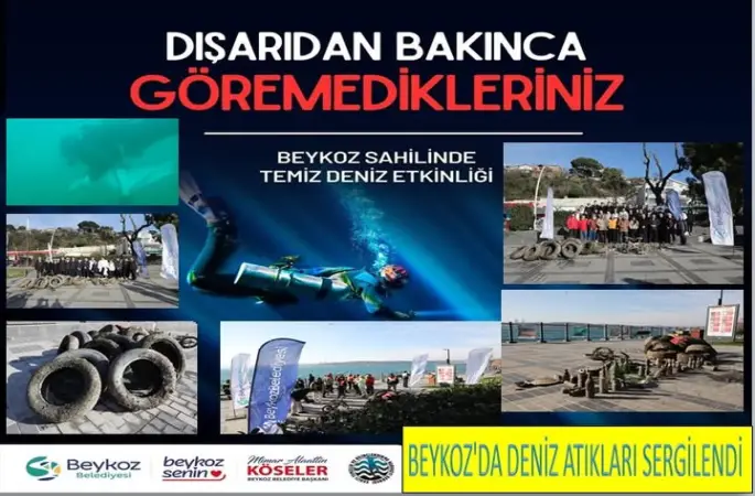 Beykoz'da Deniz Kirliliği Alarmı Binlerce Lastik ve Atık Denizden Beykoz Belediyesi ve Sualtı Temizlik ve Bilinçlendirme Hareketi Derneğince Çıkarıldı