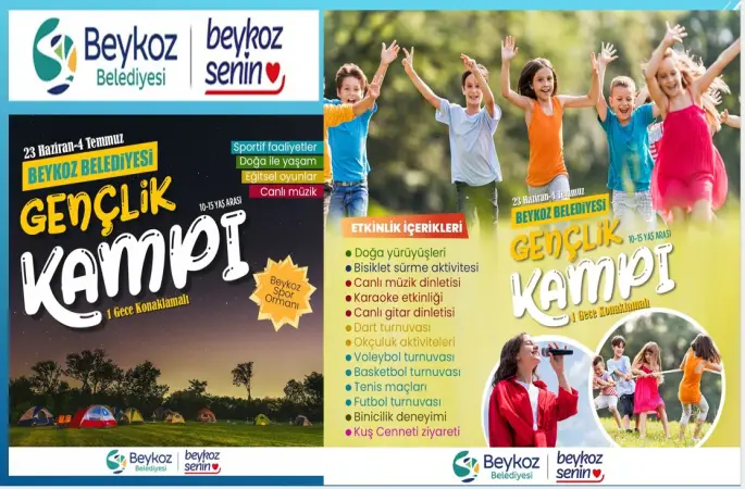 Beykoz’da Yaz Tatili Doğayla Buluşuyor: Gençlik Kampı İçin Geri Sayım Başladı!