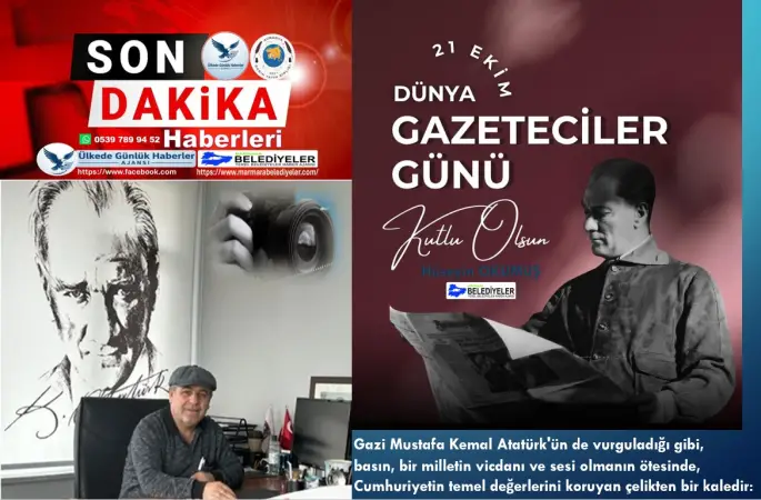 Bugün, kamuoyunun doğru, tarafsız ve hızlı bilgilendirilmesi gibi hayati bir görevi üstlenen tüm basın mensuplarının özel günü: 21 Ekim Dünya Gazeteciler Günü! Kutlu Olsun.