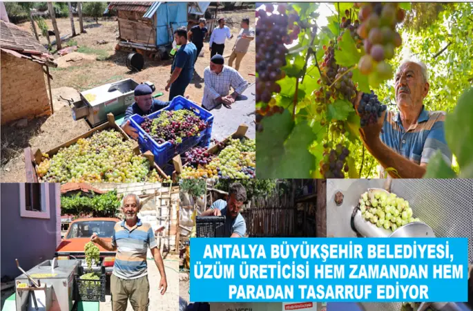 Büyükşehir’den üzüm üreticilerine makine desteği   Üzüm üreticisi hem zamandan hem paradan tasarruf ediyor