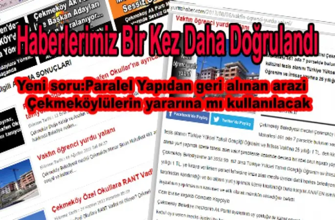 Çekmeköy Belediyesi biz kaç kez yazmadık mı?