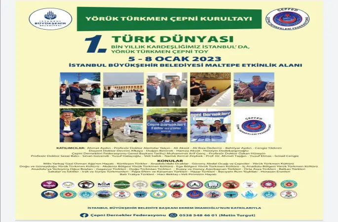 Çepni Dernekler Federasyonu 5 Ocak 8 Ocak arası Maltepe’de yapacakları Yörük Türkmen Çepni kurultayı hazırlıklarını sürdürüyor.