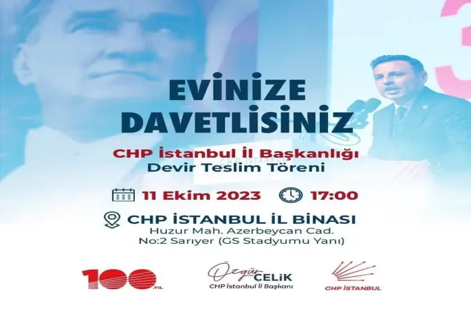 CHP İstanbul İl Başkanı Seçilen Özgür ÇELİK den CHP Örgütüne Çağrı Geldi.