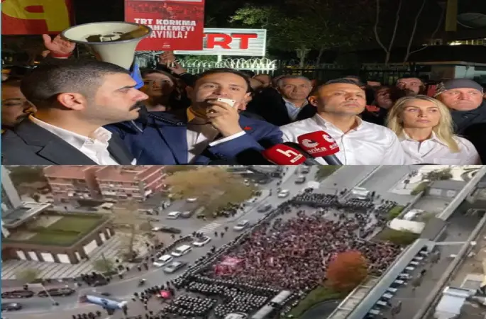 CHP İstanbul İl Örgütü’nden TRT yürüyüşü: Akmerkez önünde yoğun polis güvenliği!