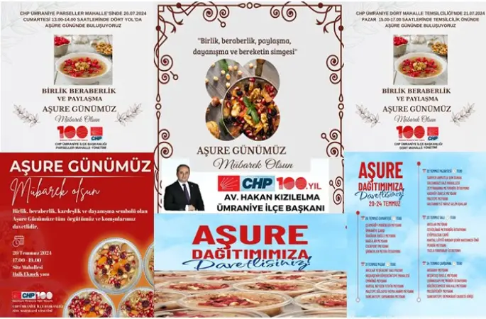 CHP Ümraniye’den  Tüm Halkımıza Aşure  Daveti Var .