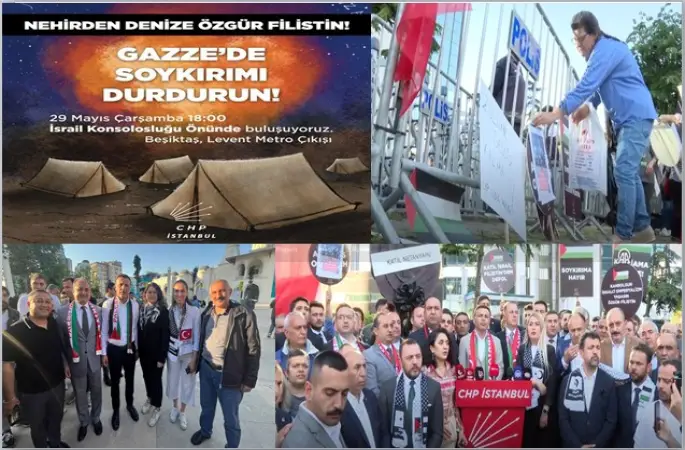 CHP'den İstanbul'da Gazze eylemi: Filistin'de hemen şimdi barış
