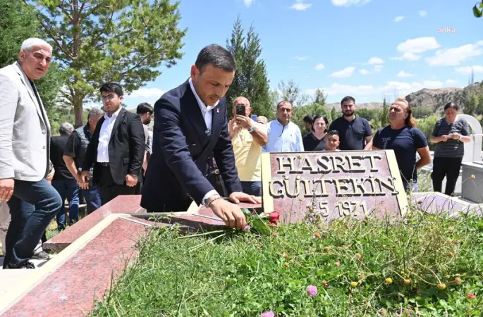 CHP’li Özgür Çelik, Hasret Gültekin ile Uğur Kurt’u mezarı başında andı