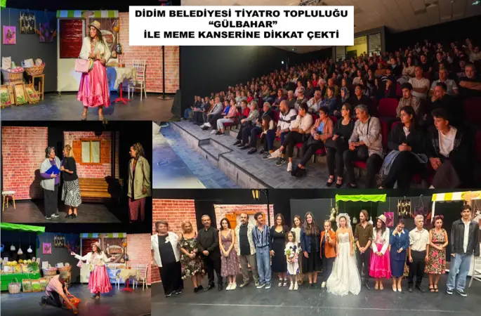 Didim Belediyesi Tiyatro Topluluğu “Gülbahar” İle Meme Kanserine Dikkat Çekti