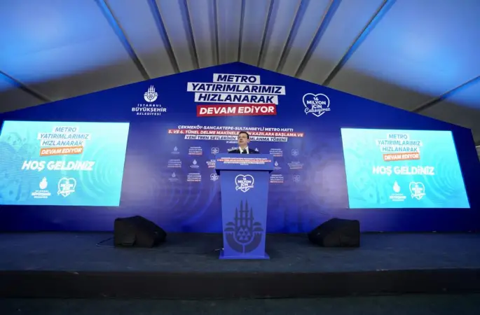 Ekrem İmamoğlu'ndan 'metro projeleri durduruldu' iddialarına yanıt   ÇEKMEKÖY - SANCAKTEPE – SULTANBEYLİ METROSU 6 AY ERKEN BİTECEK DEDİ.