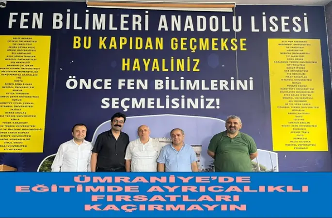 Fen Bilimleri Anadolu Lisesi'nin Eğitimdeki Başarıya Yolculuğu Ümraniye'de Devam Ediyor.