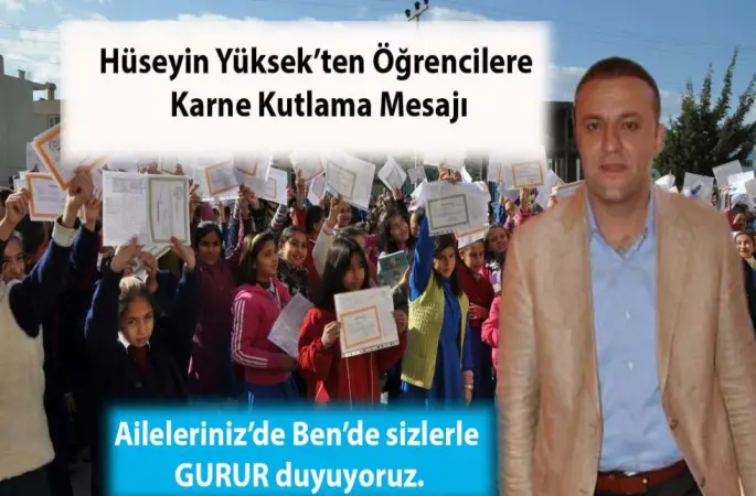 Hüseyin Yüksek Öğrencilerin Karne Heyecanını Paylaştı