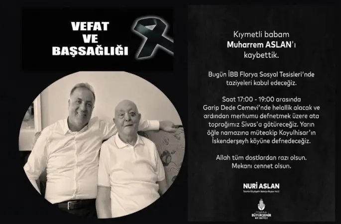 İBB Başkan Vekili Nuri Aslan’ın Acı Günü