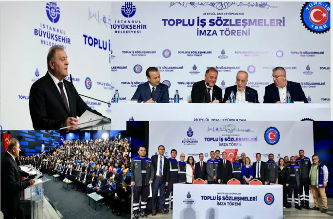 İbb İştirak Şirketleri İle Türk-İş Sendikaları Arasında Toplu İş Sözleşmesi İmzalandı