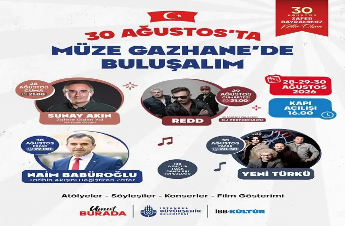 İBB'den 30 Ağustos Zafer Bayramı'na Özel Coşkulu Kutlama: Müze Gazhane ve Büyükçekmece'de Buluşma Zamanı