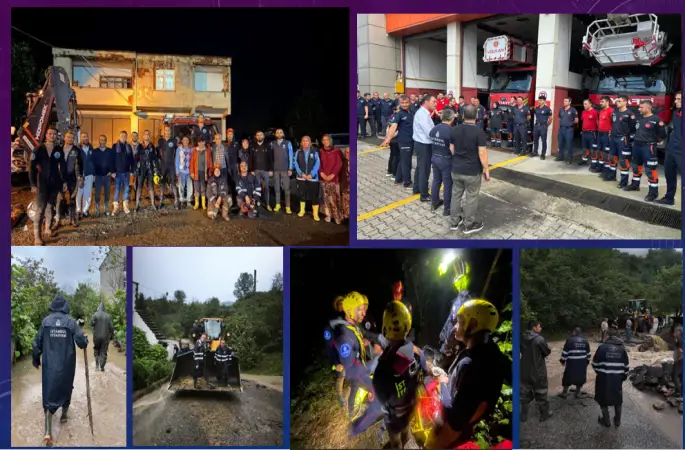İBB’den Giresun’a Kapsamlı Afet Desteği: 14 Can Kurtarıldı