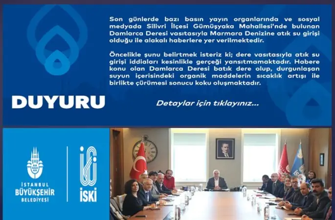 İSKİ DEN BASIN DUYURUSU. VE Su Kesintisi Bilgisi