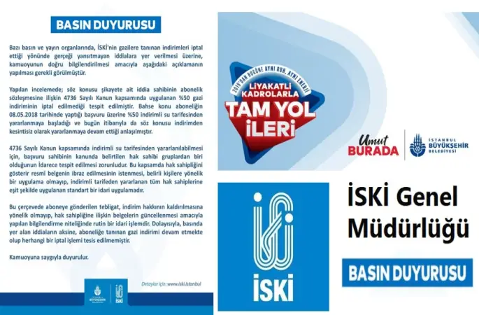İSKİ'den 