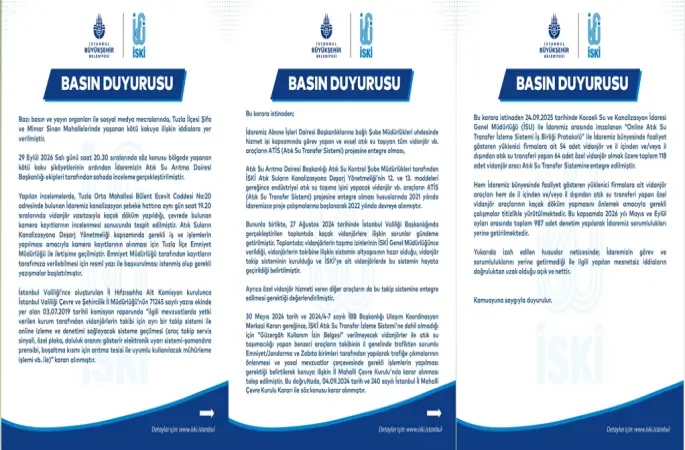 İSKİ'den Tuzla'daki Koku İddialarına Yönelik Açıklama: "Kaçak Döküm Yapıldığı Tespit Edildi"