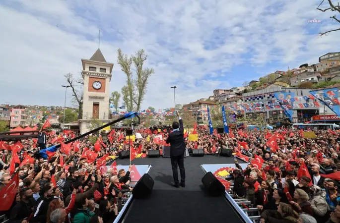 İstanbul Büyükşehir Belediye (İBB) Başkanı Ekrem İmamoğlu,  'Beykoz Yatırımları Tanıtım Töreni’nde,
