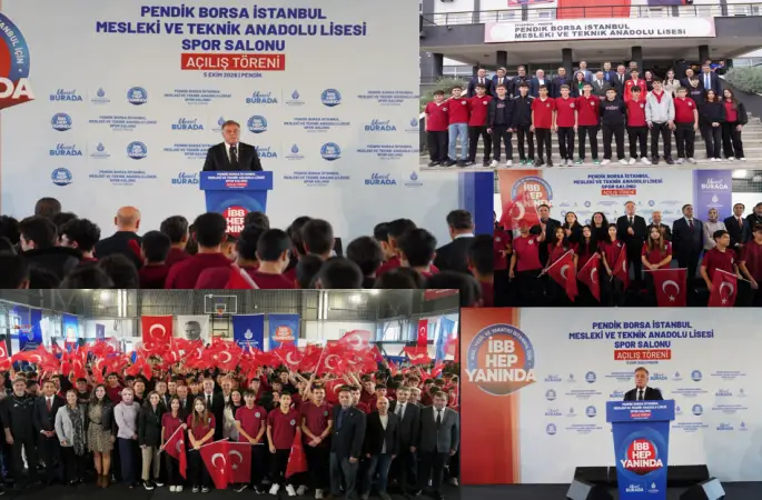 İstanbul Büyükşehir Belediyesi (İBB), Pendik’te Gençlere Yepyeni Spor Alanı: Borsa İstanbul MTAL Spor Salonu Törenle Açıldı