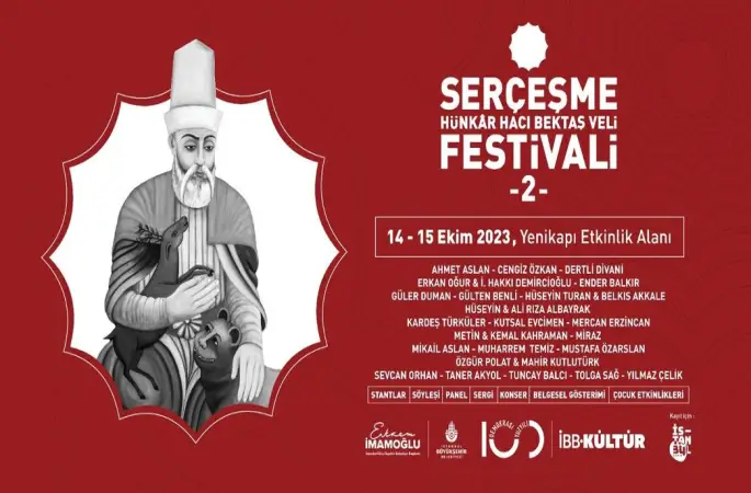 Kardeşliğin, insanlığın ve adaletin buluşması Serçeşme Hünkâr Hacı Bektaş Veli Festivali'n Yenikapı Etkinlik Alanı - 14/15 Ekim 2023 buluşalım.