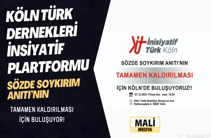 Köln Türk Dernekleri İnsiyatif Plartformu Sözde Soykırım Anıtı’nın Tamamen Kaldırılması İçin Buluşuyor.