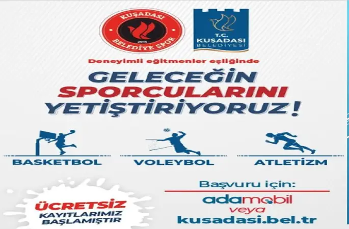 KUŞADASI BELEDİYE SPORUN YENİ DÖNEM KURSLARI İÇİN KAYITLAR BAŞLADI