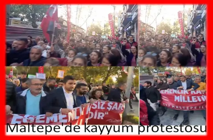 Maltepe'de Halk kayyum için protesto Yürüyüşü Yaptı