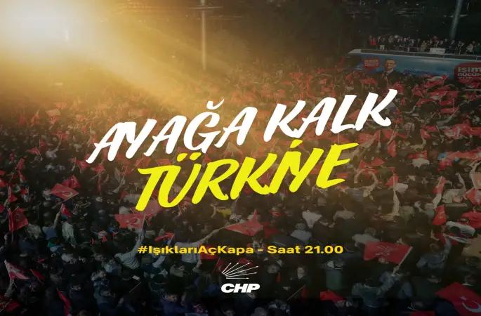 Özgür Özel'den bir çağrı daha: 21.00'de hep birlikte ayağa kalkıyoruz.