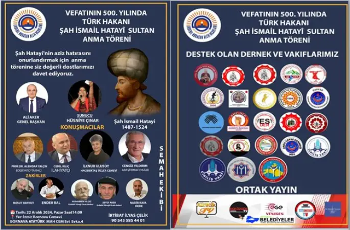 Şah İşmail Hatayi Sultan Türk Hakanı Vefatınının 500. Yılında İzmir de anlıyor