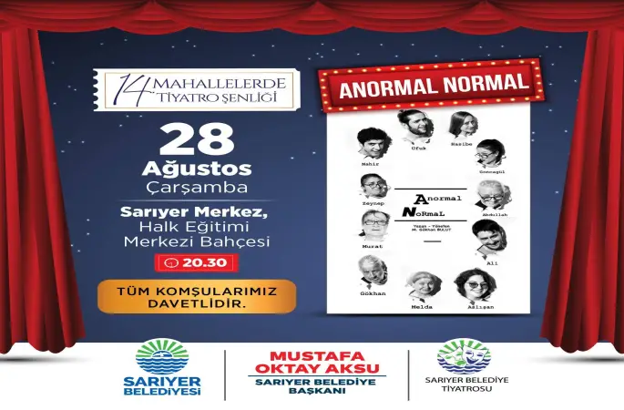SARIYER’DE TİYATRO ŞENLİĞİ BAŞLIYOR