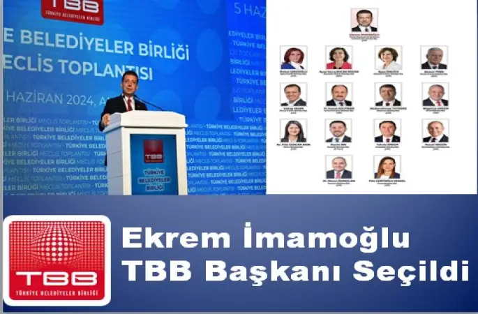 Türkiye Belediyeler Birliği  (TBB) Meclis Toplantısında yapılan oylamada İstanbul Büyükşehir Belediye Başkanı Ekrem İmamoğlu en fazla oyu olarak Birlik Başkanı seçildi.